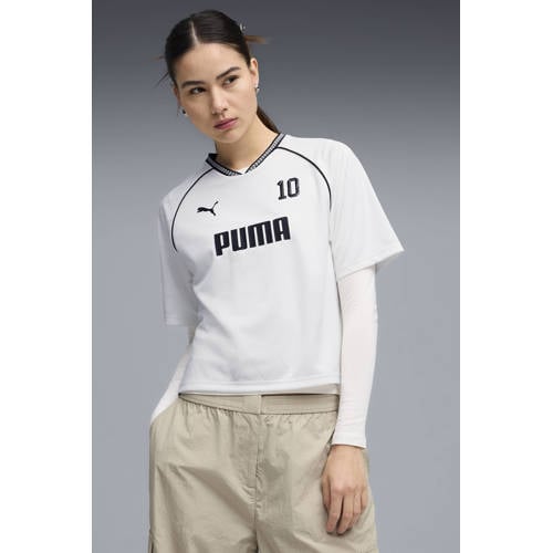 Puma boxy T-shirt wit afbeelding