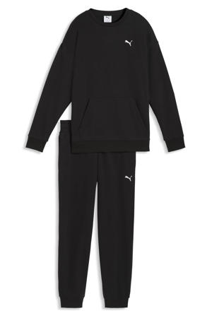 PASUDA Tweedelig trainingspak voor dames, elegant trainingspak, huispak, behaaglijk lange mouwen, casual trainingspak, loungewear, set, geribbeld, V- hals, 2-delig vrijetijdspak met gebreide trui