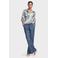Dreamstar gebloemde blousetop blauw met lurex