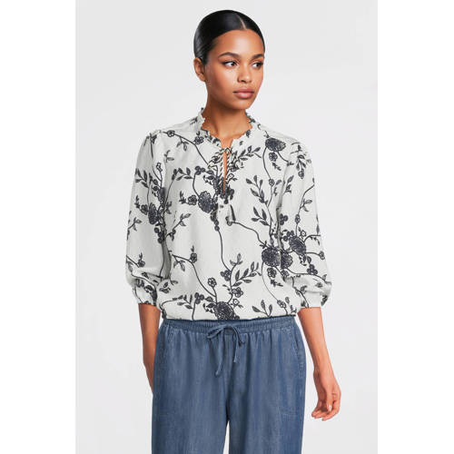 Dreamstar gebloemde blousetop wit afbeelding