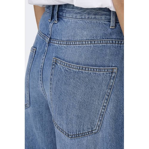 ONLY high waist barrel jeans medium blue denim afbeelding