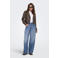 ONLY high waist barrel jeans medium blue denim