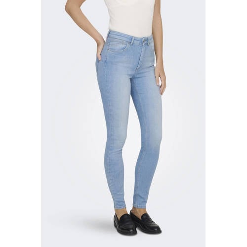 ONLY high waist skinny jeans light blue denim afbeelding
