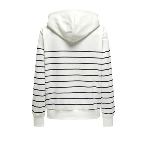 ONLY gestreepte hoodie wit afbeelding