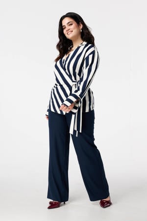 gestreepte blouse donkerblauw
