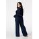 MS Mode regular waist flared broek donkerblauw