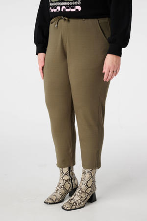 tapered high waist casual broek kaki