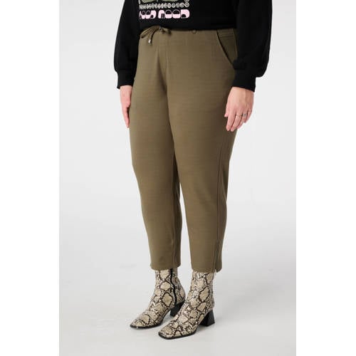 MS Mode Tapered high waist casual broek kaki afbeelding