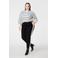 MS Mode slim regular waist gestreepte casual broek zwart