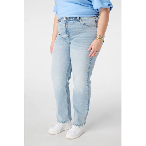 MS Mode slim fit jeans light blue denim afbeelding