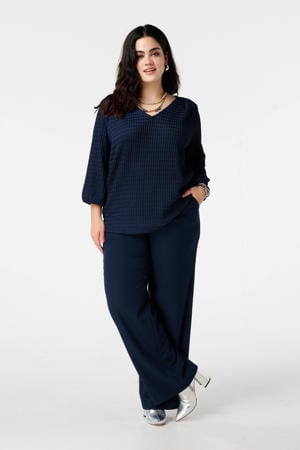 blousetop donkerblauw