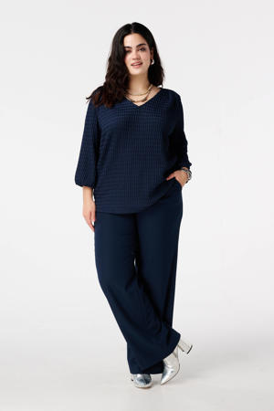 blousetop donkerblauw