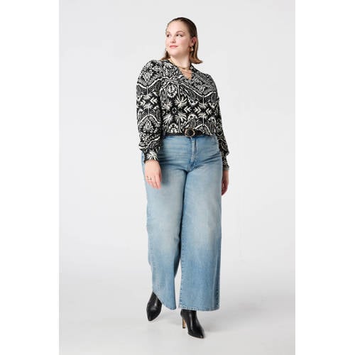 MS Mode blousetop zwart afbeelding