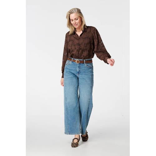 MS Mode blouse donkerbruin afbeelding