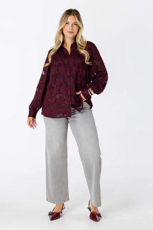 blouse donkerrood