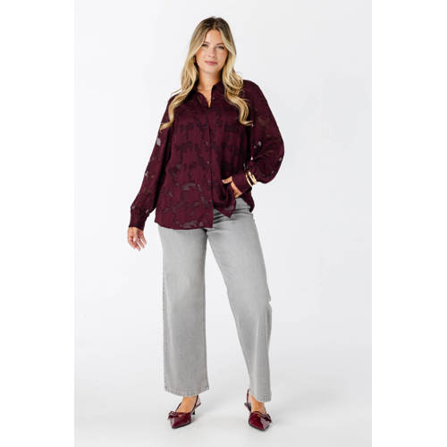 MS Mode blouse donkerrood afbeelding