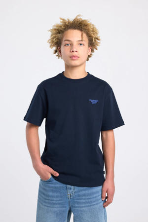 T-shirt met backprint donkerblauw