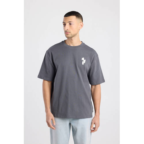 America Today Oversized T-shirt met backprint grijs afbeelding
