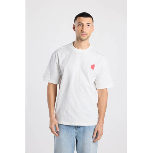 America Today Oversized T-shirt met backprint ecru afbeelding