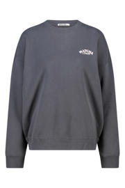 thumbnail: Grijze dames America Today sweater van katoen met backprint, lange mouwen, ronde hals en geribde boorden