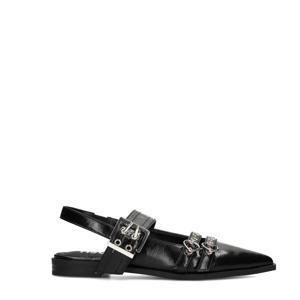 slingback loafers zwart