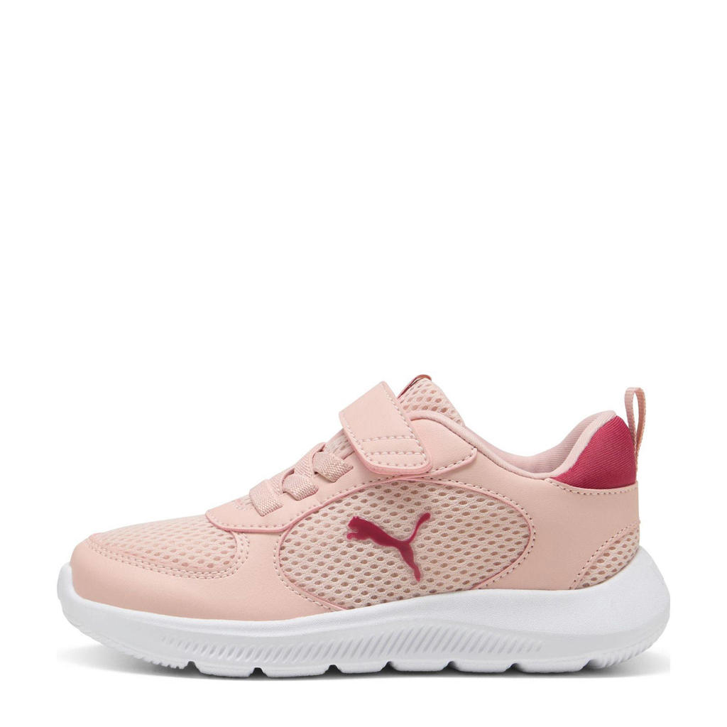 Lichtroze en fuchsia jongens en meisjes Puma Fun Racer 2 sneakers van mesh-pu/voering: mesh/voetbed: eva met elastische veter- met klittenbandsluiting