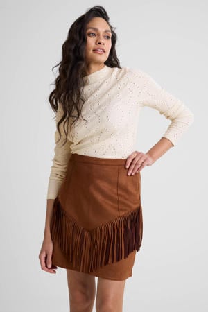top met broderie off-white