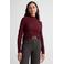 Ruby top met broderie bordeauxrood
