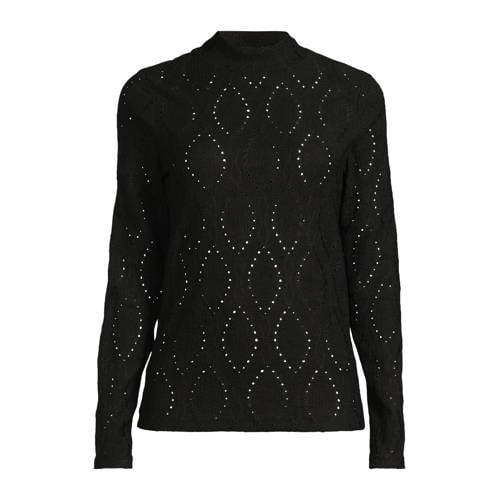 Ruby top met broderie zwart afbeelding