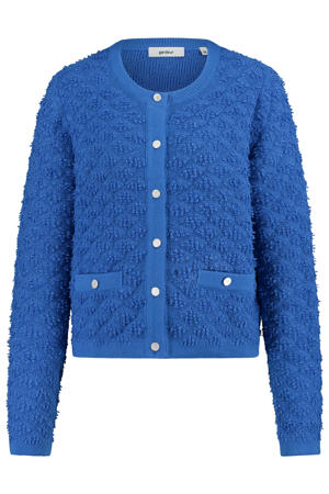 vest blauw gebreid