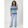 gardeur gestreepte pullover gebreid blauw