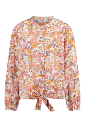 gebloemde blouse roze
