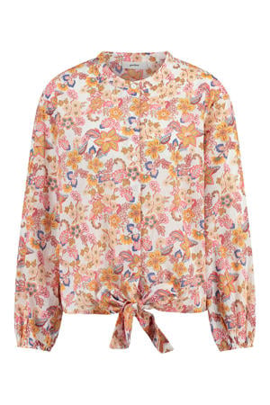 gebloemde blouse roze