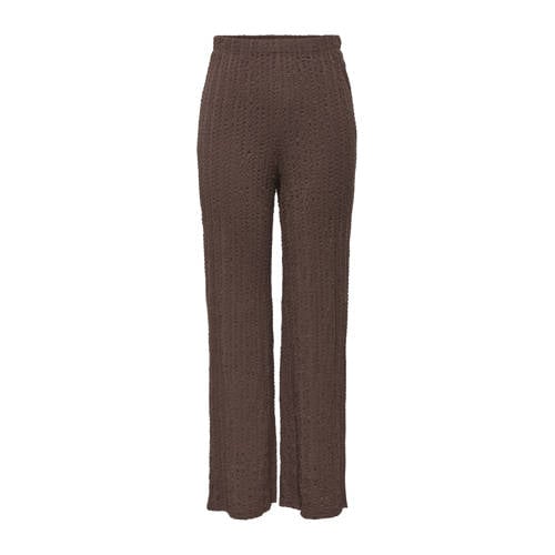 ONLY CARMAKOMA wide leg regular waist casual broek bruin afbeelding