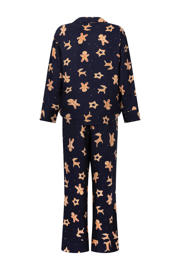 thumbnail: Hunkemöller pyjama Gingerbread donkerblauw