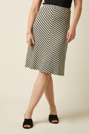 gestreepte midi rok multi