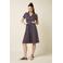 King Louie midi jurk blauw