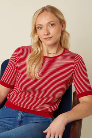 gestreepte top rood