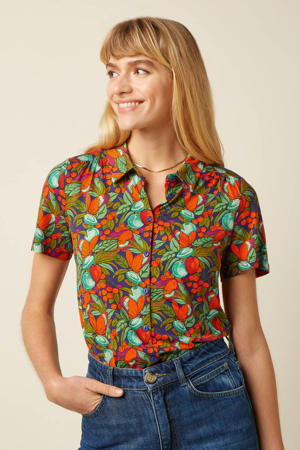 gebloemde blouse multi