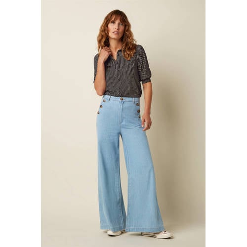 King Louie blouse met stippen zwart afbeelding