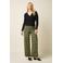 King Louie wide leg high waist casual broek geel