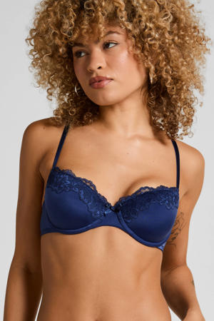 voorgevormde beugelbh Lace & Shine blauw