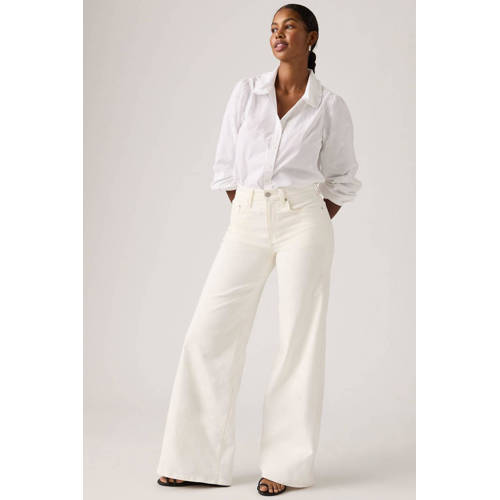 Levi's high waist wide leg jeans ecru afbeelding