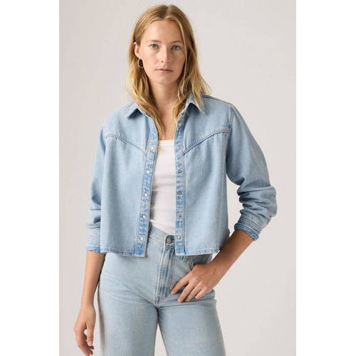 Levi's denim blouse light blue denim afbeelding