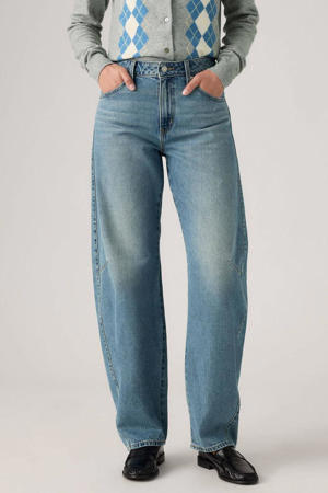 BAGGY DAD BARREL barrel jeans medium blue denim