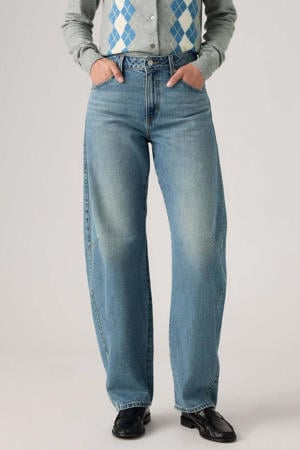 BAGGY DAD BARREL barrel jeans medium blue denim