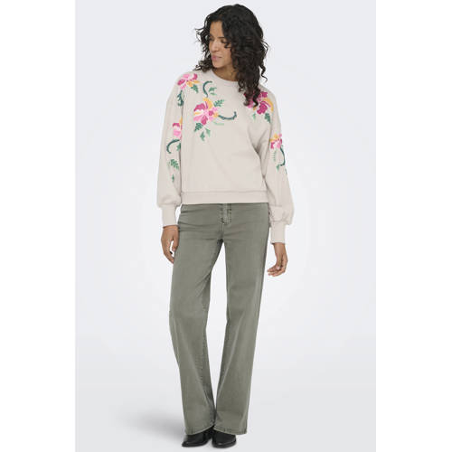 ONLY gebloemde sweater afbeelding