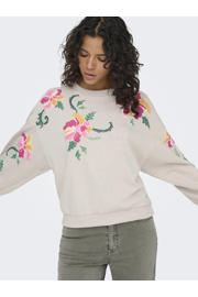 thumbnail: ONLY gebloemde sweater beige