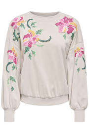 thumbnail: ONLY gebloemde sweater beige