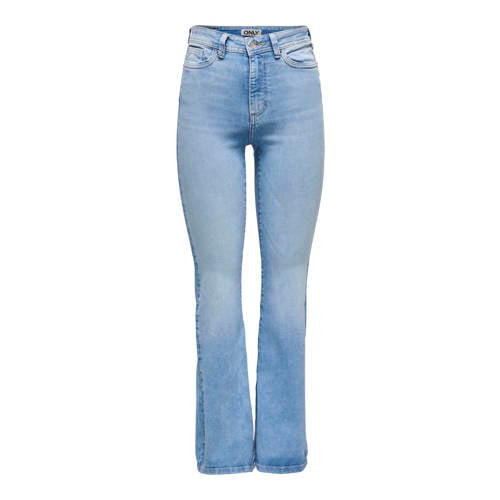 ONLY high waist flared jeans light blue denim afbeelding